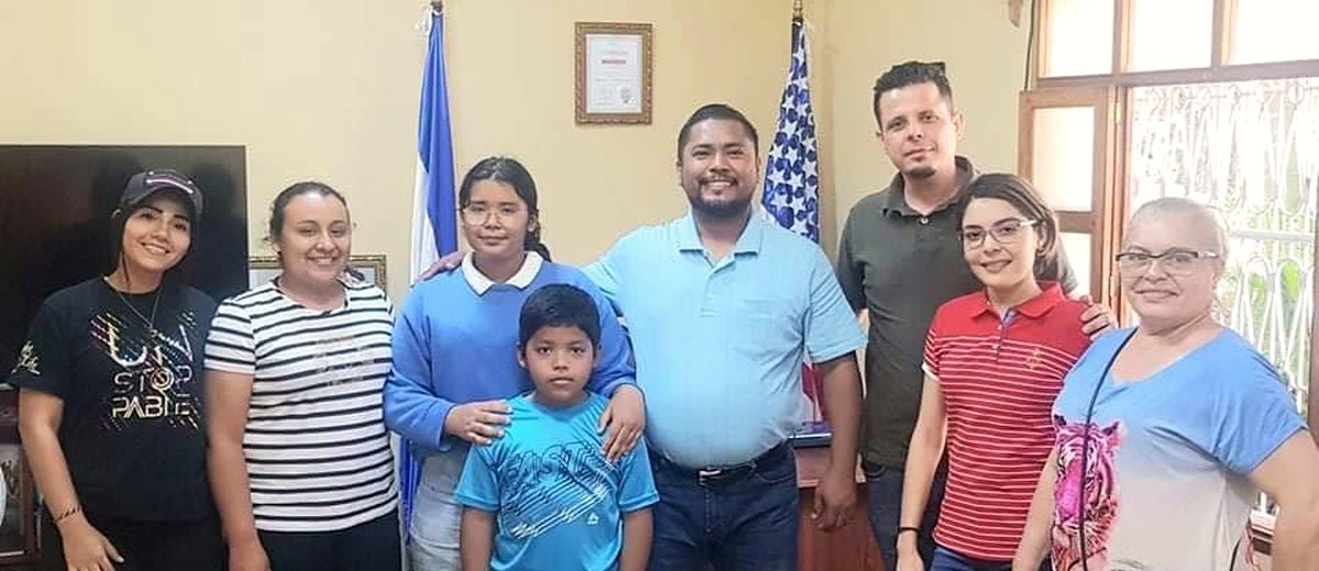 A family gathered together in the faith